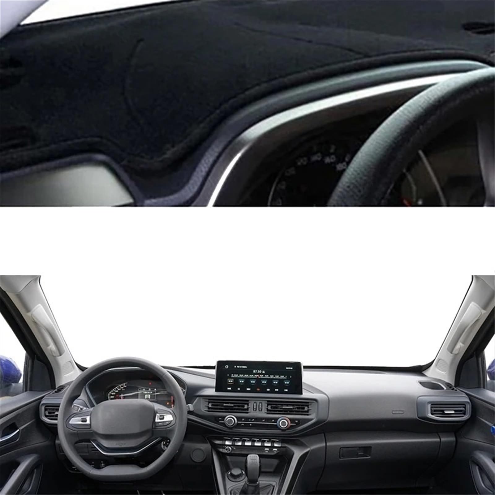 Armaturenbrett Sonnenschutz Teppich Auto Innere Dashboard Abdeckung Für Changan F70 Kaicene 2020 2021 2022 Dash Matte Teppich Cape Sonne Schatten Dashmat Pad(Black LHD) von URAGER