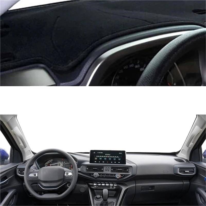Armaturenbrett Sonnenschutz Teppich Auto Innere Dashboard Abdeckung Für Changan F70 Kaicene 2020 2021 2022 Dash Matte Teppich Cape Sonne Schatten Dashmat Pad(Black LHD) von URAGER