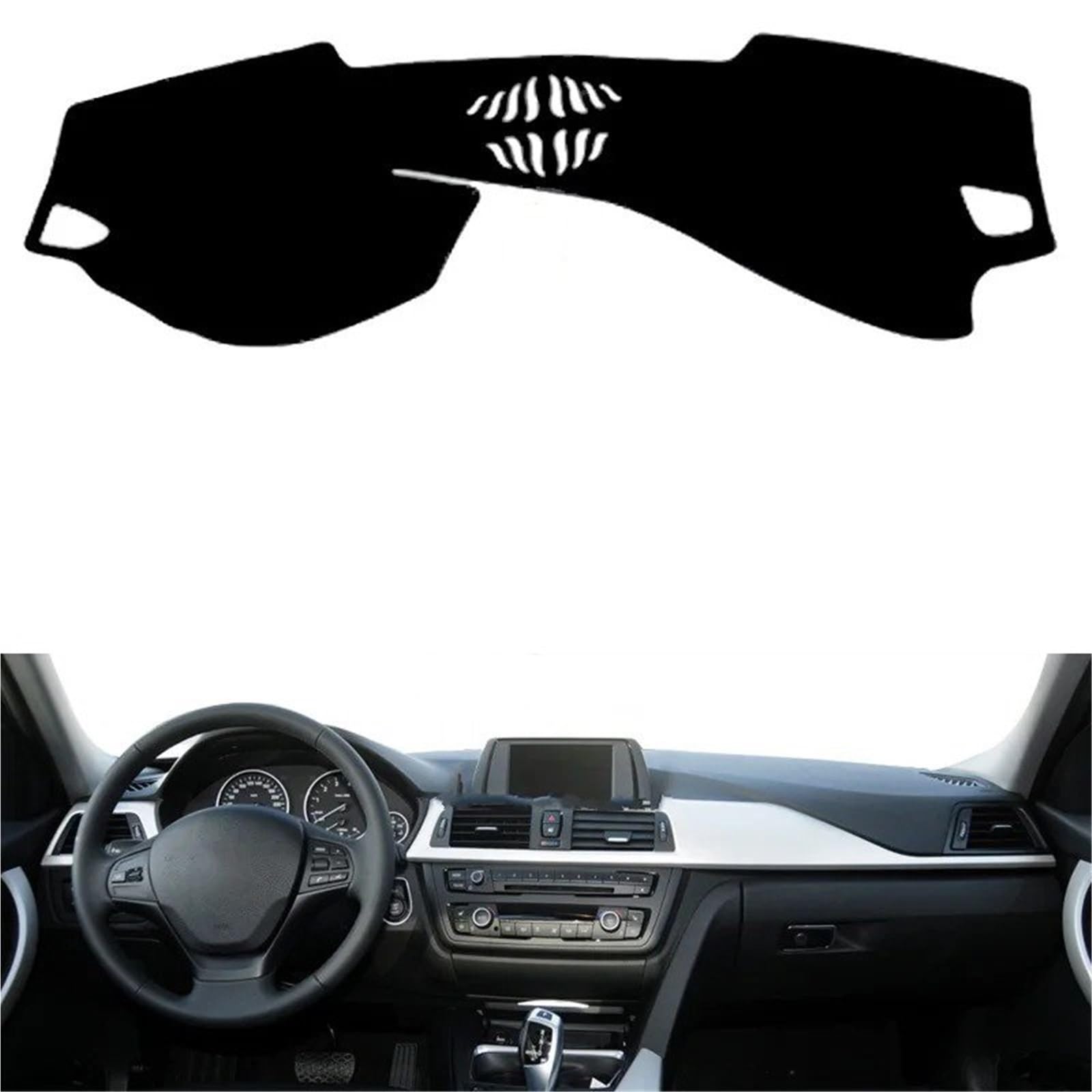 Armaturenbrett Sonnenschutz Teppich Für 3er (F30) 2012 2013 2014 2015 2016 2017 2018 Sonnenschutz Dashmat Kissen Auto Innere Armaturenbrettabdeckung Dashmatte Teppich(RHD No Audio Red) von URAGER