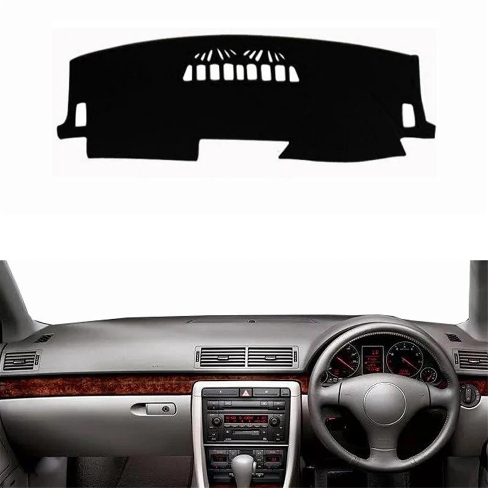 Armaturenbrett Sonnenschutz Teppich Für A4 B6 B7 2002 2003 2004 2005 2006 2007 2008 LHD RHD Auto Armaturenbrett Abdeckung Dash Matte Teppich Teppich 2 Schichten Sonnenschirm Auto Cape(Black RHD) von URAGER