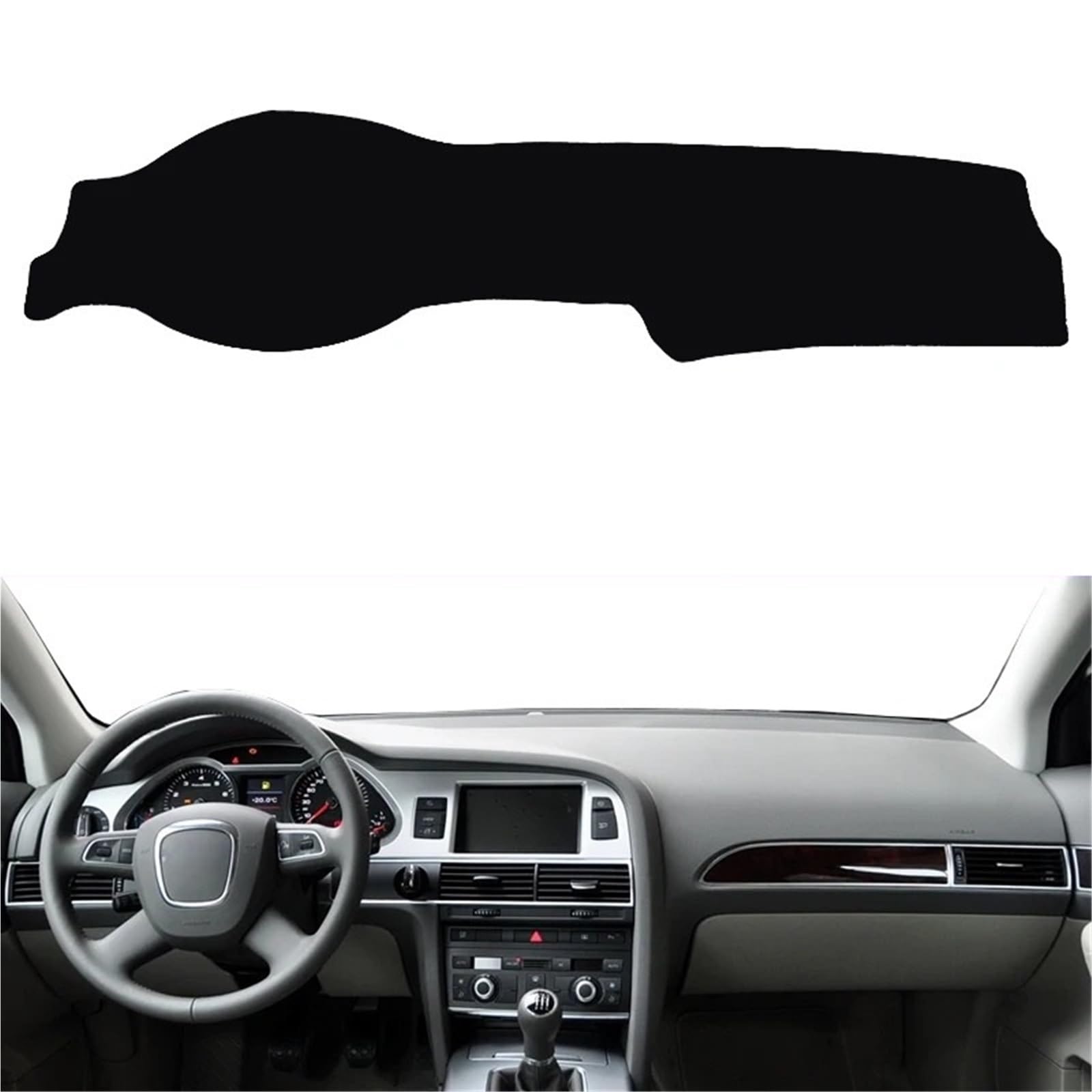Armaturenbrett Sonnenschutz Teppich Für A6 C6 3. Generation 2005 2006 2007 2008 2009 2010 2011 Auto-Armaturenbrett-Abdeckung Auto-Armaturenbrett-Matte Teppich Sonnenschutz Dashmat(Blue LHD) von URAGER