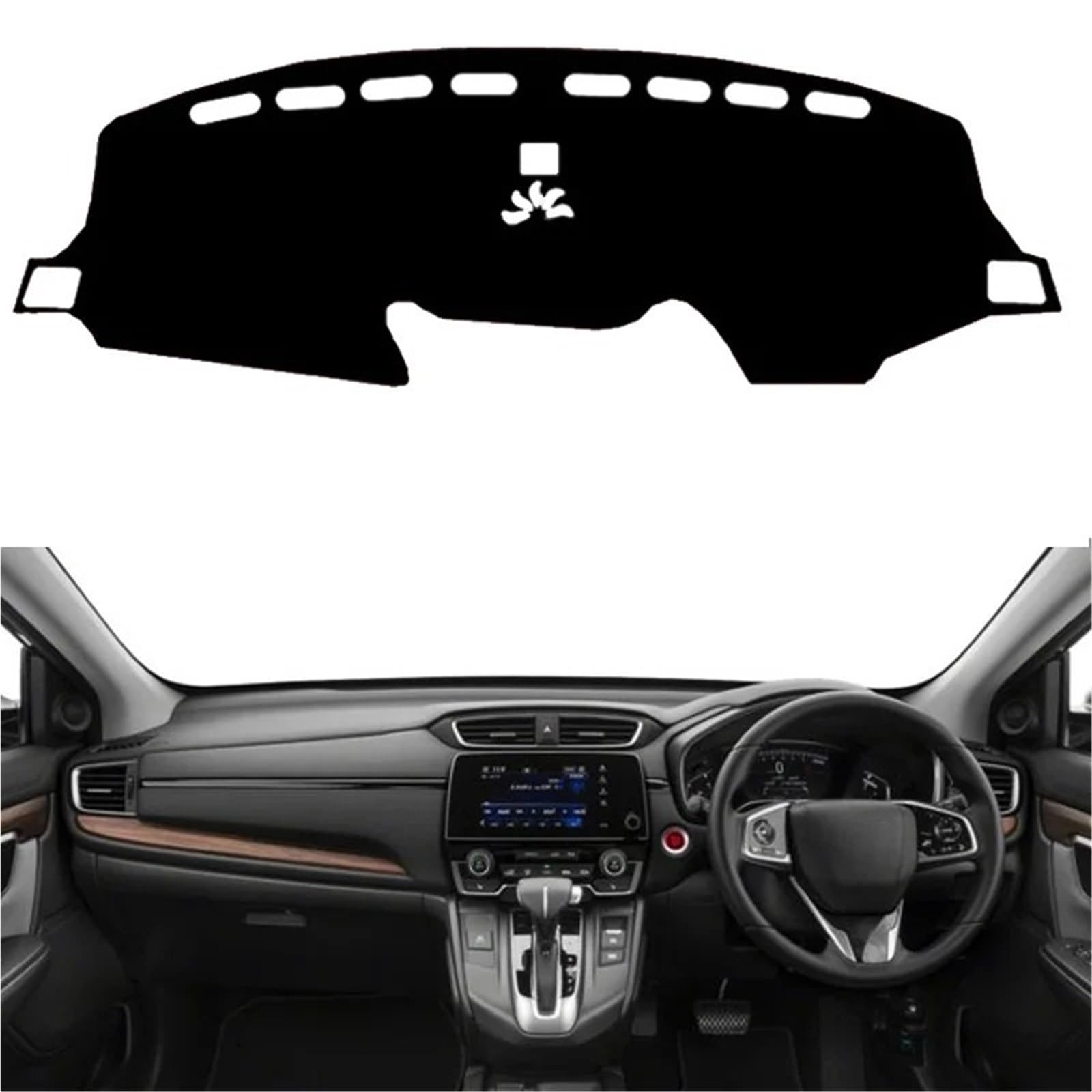 Armaturenbrett Sonnenschutz Teppich Für CRV 2017 2018 2019 Auto Dashboard Abdeckung Dash Matte Pad Armaturenbrett Abdeckung Teppich Auto Sonnenschutz DashMat(Red RHD) von URAGER