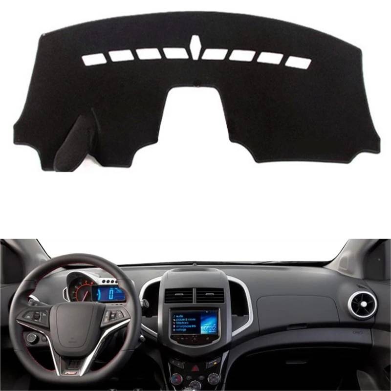 Armaturenbrett Sonnenschutz Teppich Für Chevrolet Für Sonic/Für Aveo 2012 2013 2014 2015 2016 Auto Armaturenbrettabdeckung Armaturenbrettmatte Dashpad DashMat Teppich Anti-UV rutschfest(Rot) von URAGER
