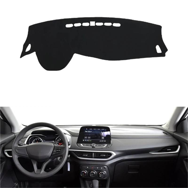 Armaturenbrett Sonnenschutz Teppich Für Chevrolet Tracker 2019 2020 2021 2022 Auto Auto Innen Dashboard Abdeckung Center Console Protector Teppich Dashmat Sonnenschutz(Black LHD) von URAGER
