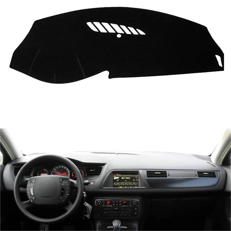 Armaturenbrett Sonnenschutz Teppich Für Citroen C5 2008 2009 2010 2011 2012 2013 2014 2015 2016 Auto Innen Dashboard Abdeckung Center Konsole Schutz Teppich Dashmat Reduzieren Sonne(Blue LHD) von URAGER