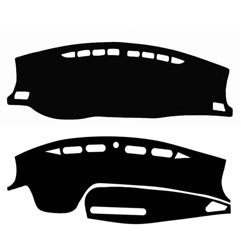 Armaturenbrett Sonnenschutz Teppich Für Dongfeng DFSK Fengon Herrlichkeit 580 2016-2021 LHD RHD Auto Auto Innen Dashboard Abdeckung Dashmat Teppich Cape Sonnenschutz Pad Teppich(Black LHD Low NAV) von URAGER