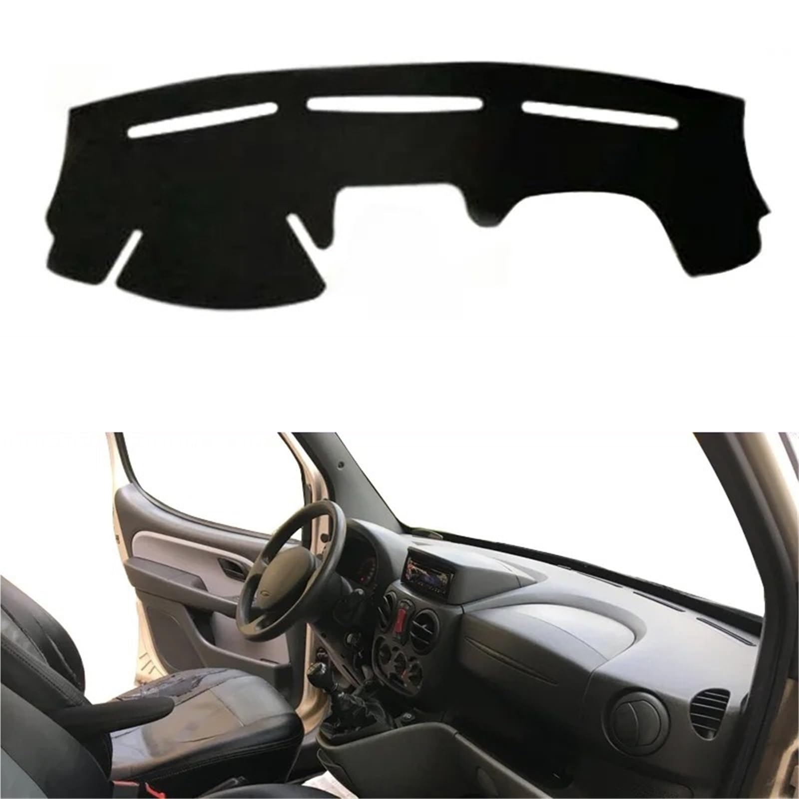 Armaturenbrett Sonnenschutz Teppich Für FIAT Doblo 1. Generation 2000-2015 Schutzteppich Kissen Anti-UV-Block Sun Ray Auto Auto-Armaturenbrett-Abdeckung DashMat Teppich Cape(Red LHD) von URAGER