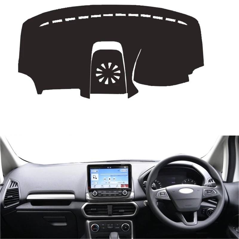 Armaturenbrett Sonnenschutz Teppich Für Ford Für EcoSport BK ST-Linie 2018-2022 LHD RHD Auto Auto Innere Dashboard Abdeckung Dashmat Teppich Cape Sonnenschutz Pad Teppich(Blue RHD) von URAGER