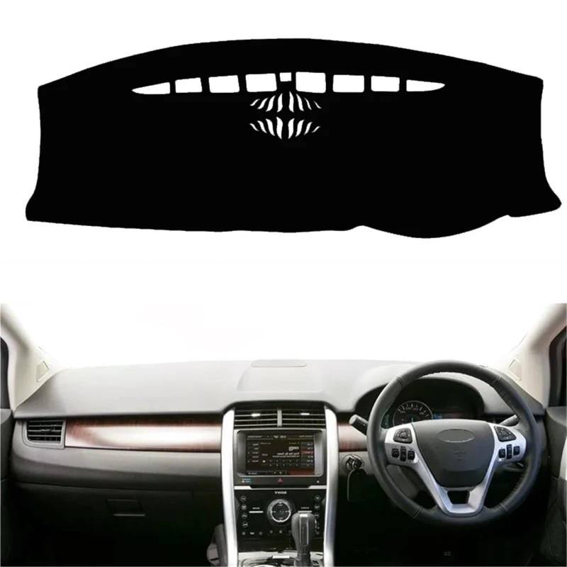 Armaturenbrett Sonnenschutz Teppich Für Ford Für Edge 2007 2008 2009-2014 Auto-Armaturenbrett-Abdeckung Auto-Armaturenbrett-Matte Teppichumhang Sonnenschutz-Dashmat(Red RHD) von URAGER