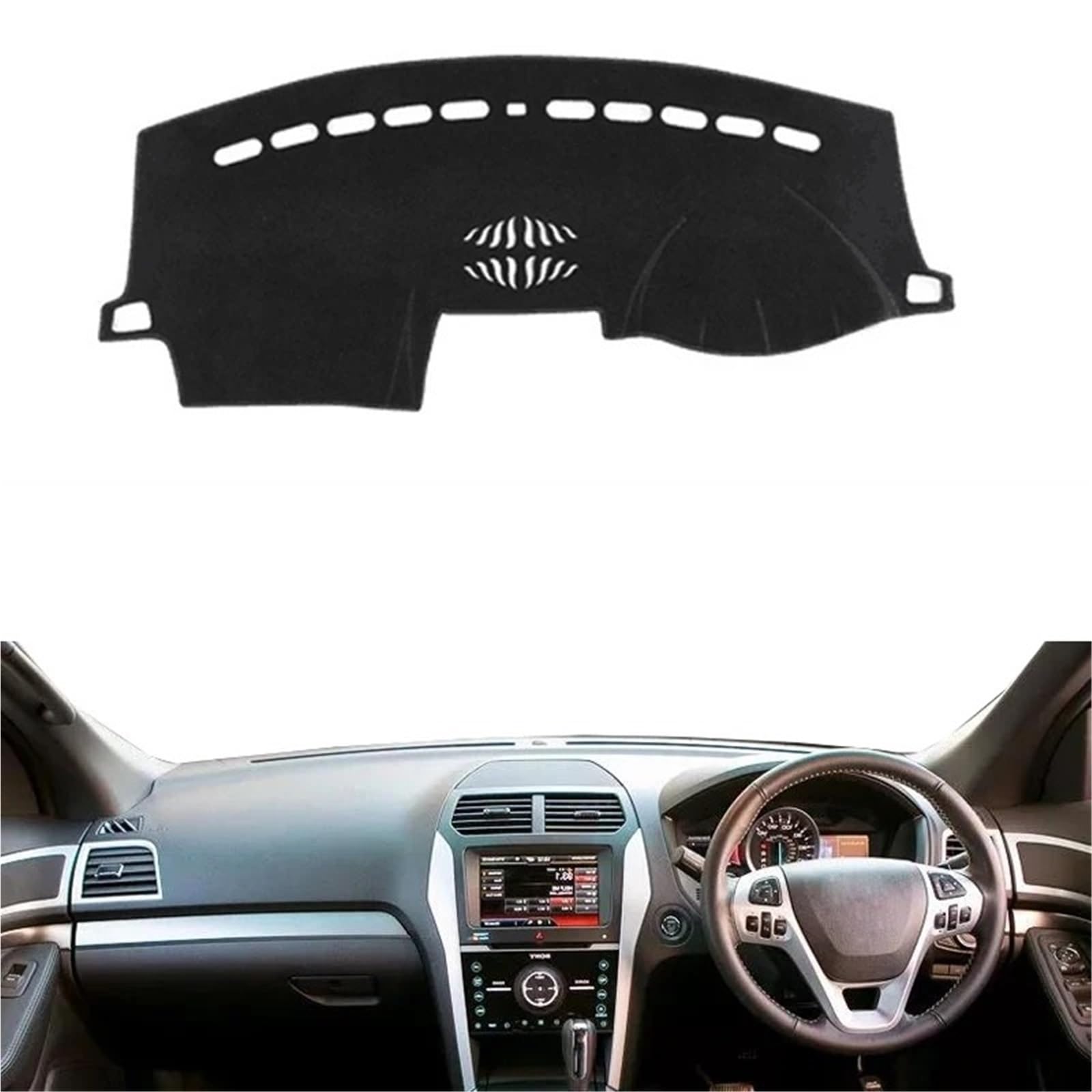 Armaturenbrett Sonnenschutz Teppich Für Ford Für Explorer 2011 2012 2013 2014 2015 2016-2019 Auto Innere Dashboard Abdeckung Dash Matte Teppich Sonnenschutz Bord DashMat(E) von URAGER