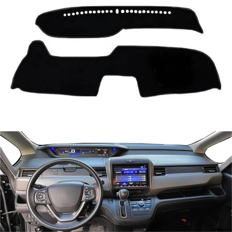 Armaturenbrett Sonnenschutz Teppich Für Freed GB 2016 2017 2018 2019 2020 2021 2022 2023 Auto-Armaturenbrett-Abdeckung Dashmatte Teppichumhang Sonnenschutz Auto-Innenschutzteppich(Red LHD) von URAGER