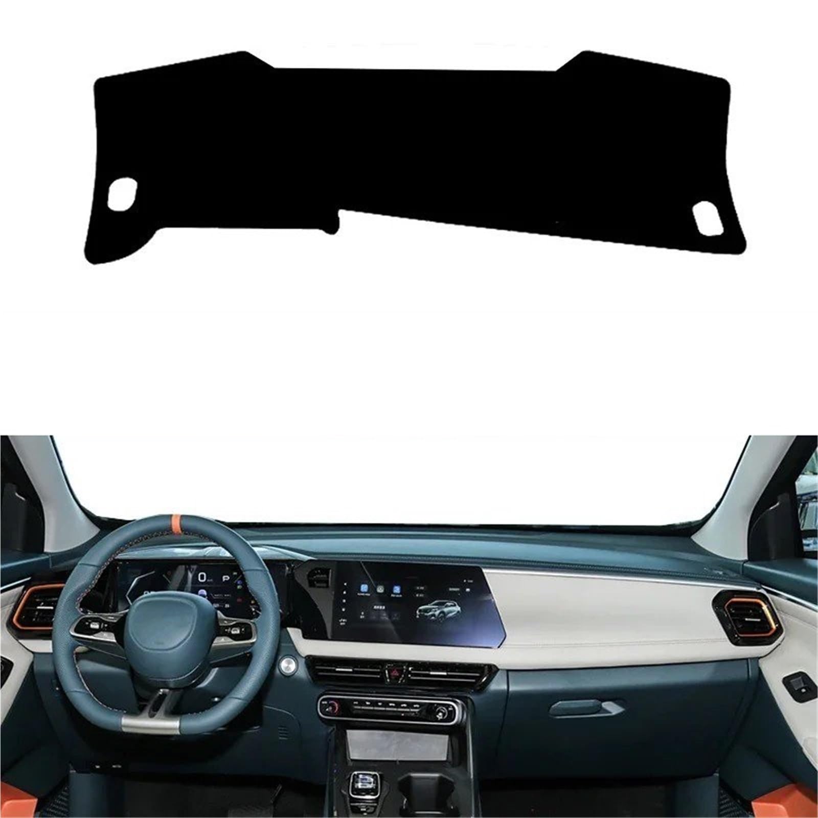 Armaturenbrett Sonnenschutz Teppich Für GAC EMZOOM GS3 2023-2025 Dekoration rutschfeste Unterlage Windschutzscheibe Sonnenschutz Teppichabdeckung Teile Auto Armaturenbrettmatte(LHD Blue) von URAGER