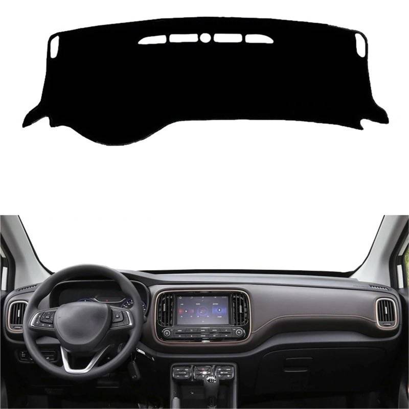 Armaturenbrett Sonnenschutz Teppich Für GAC Für Trumpchi GS3 2017-2020 Armaturenbrettmatte Teppich Cape Sonnenschutz Pad Anti-UV Auto Auto Innenarmaturenbrettabdeckung(Red LHD) von URAGER