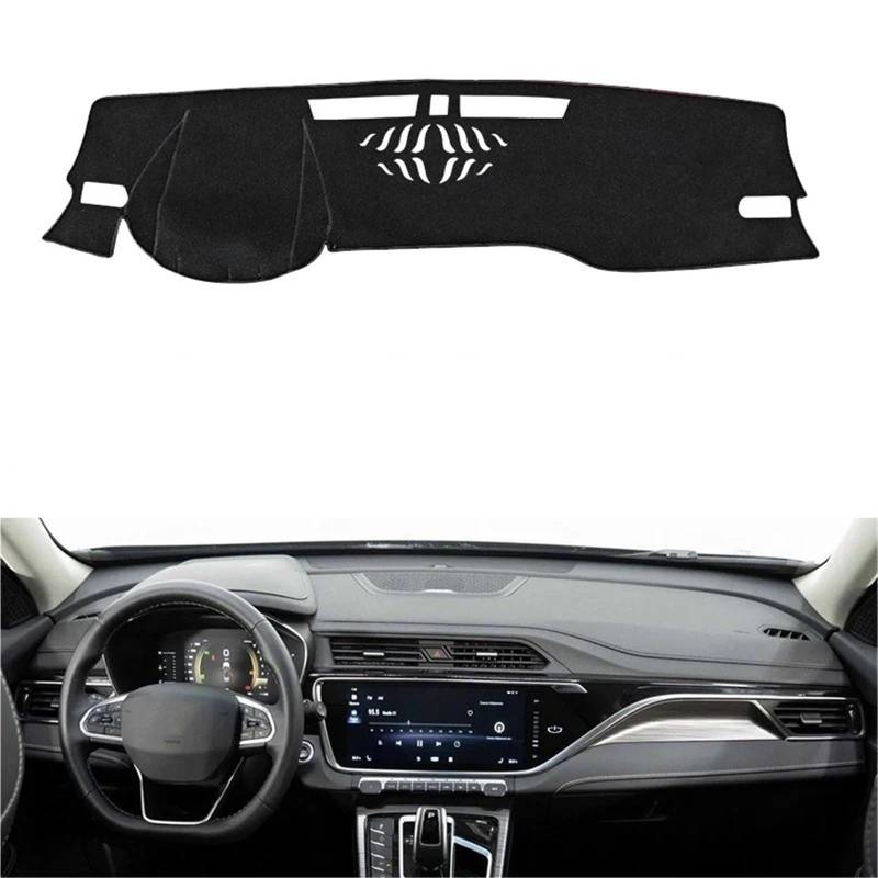 Armaturenbrett Sonnenschutz Teppich Für Geely Für Atlas Pro Azkarra 2020 2021 2022 2023 2024 Teppich Dashboard Pad Sonne Anti-Uv Kissen Auto Dashboard Abdeckung Dashmat(LHD Red) von URAGER