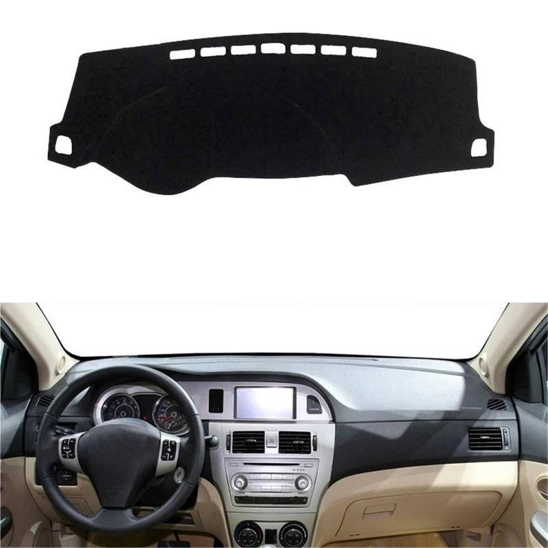 Armaturenbrett Sonnenschutz Teppich Für Great Für Wall Voleex C30 2010 2011-2014 LHD RHD Auto Auto Innen Armaturenbrett Abdeckung Dashmat Teppich Cape Sonnenschutz Pad Teppich(Black LHD) von URAGER