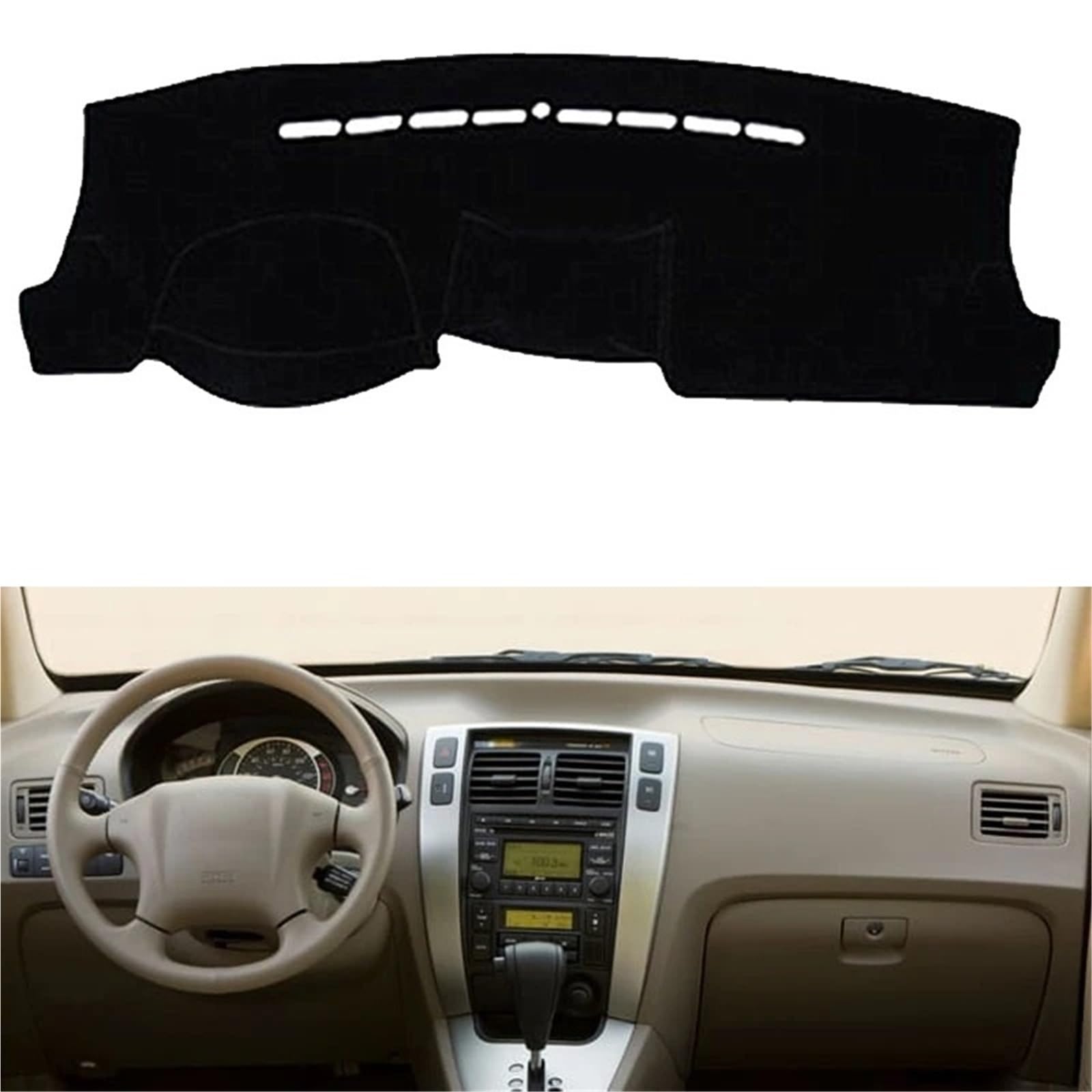 Armaturenbrett Sonnenschutz Teppich Für Hyundai Für Tucson 2005-2009 Auto Armaturenbrettabdeckung Auto Armaturenbrettmatte Armaturenbrettunterlage Teppich Anti-Uv Anti-Rutsch(Rot) von URAGER