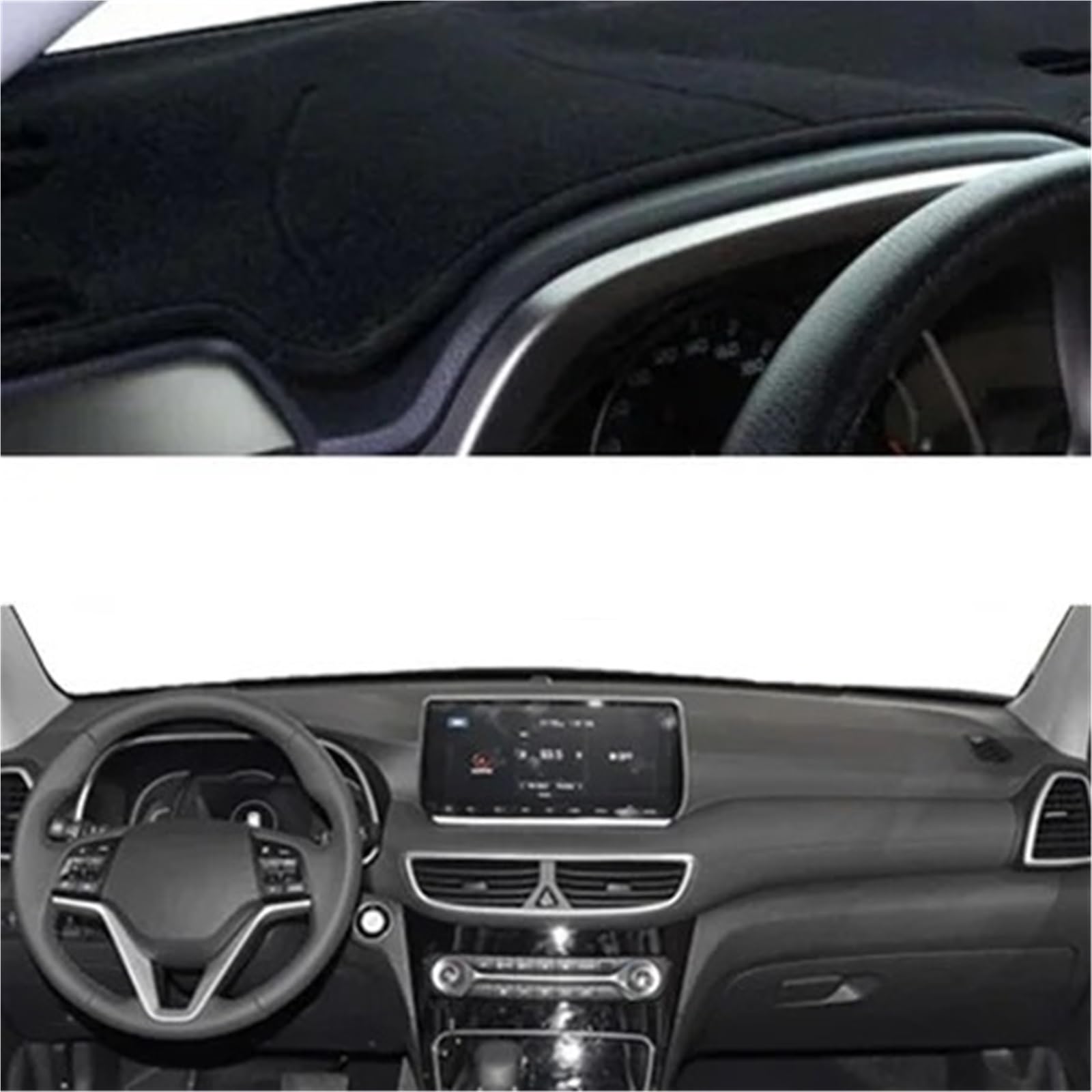 Armaturenbrett Sonnenschutz Teppich Für Hyundai Für Tucson 2019 Mit Lautsprecher Staubdichtes Dashmat-Pad LHD-Armaturenbrettabdeckung Teppich Armaturenbrettmatte Sonnenschutz(Blau) von URAGER