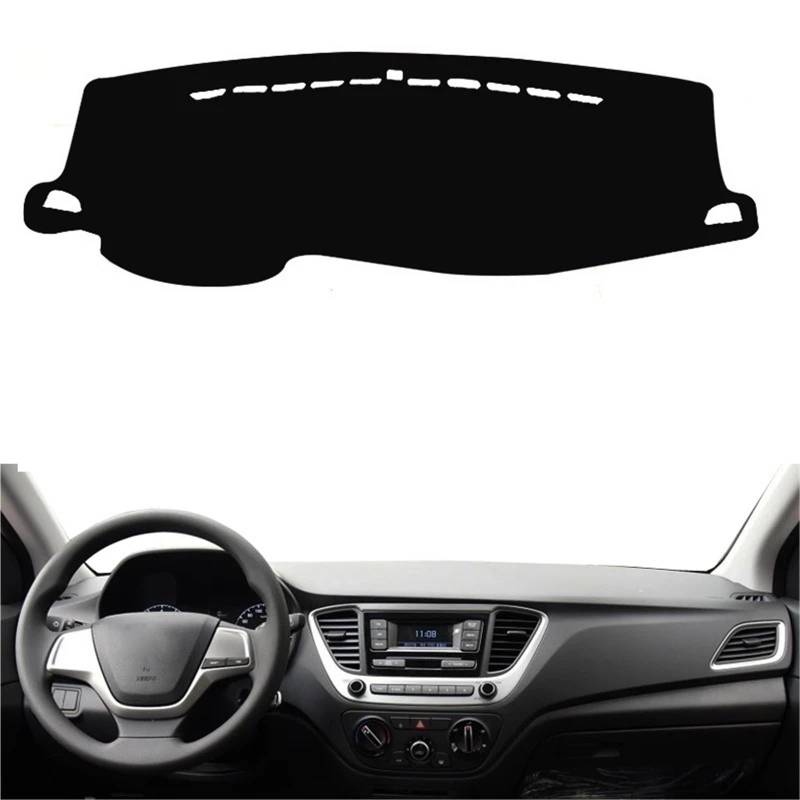Armaturenbrett Sonnenschutz Teppich Für Hyundai Solaris 2 Für Accent Verna 2017 2018 Auto Innere Dashmat Dash Matte Dashboard Abdeckung Pad Sonnenschutz Dashboard Abdeckung Teppich(Rot) von URAGER