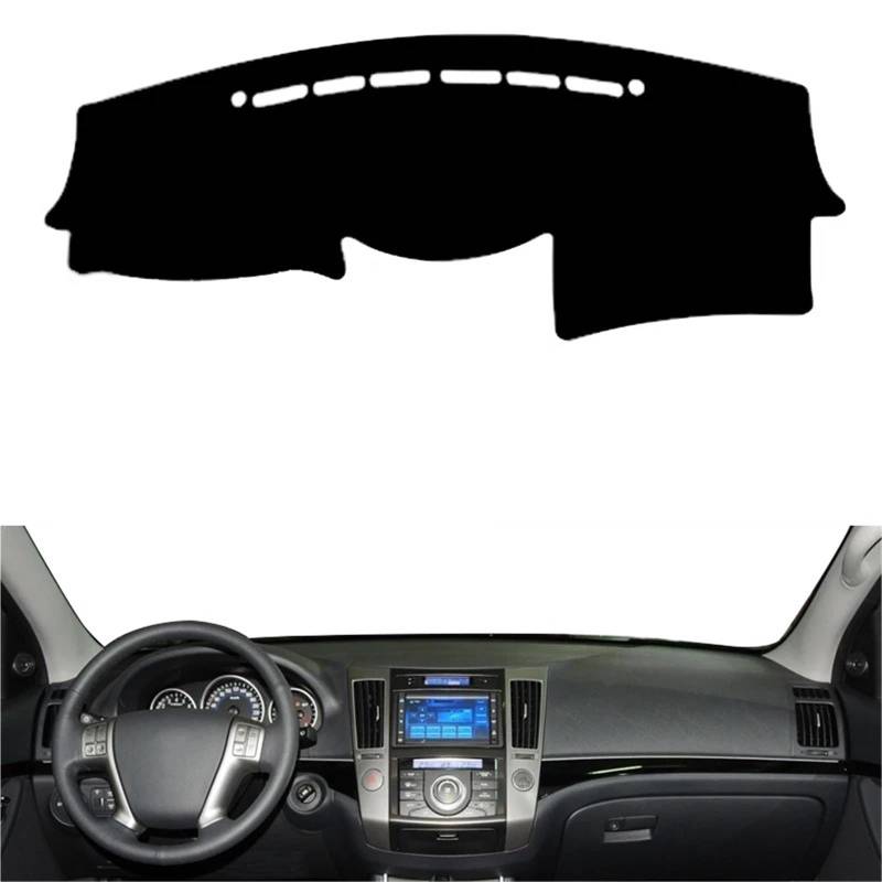 Armaturenbrett Sonnenschutz Teppich Für Hyundai Veracruz 2007 2008 2009 2010 2011 2012 Auto Dashboard Abdeckung DashMat Teppich Cape Ohne Audio Protector Kissen(Blue LHD) von URAGER