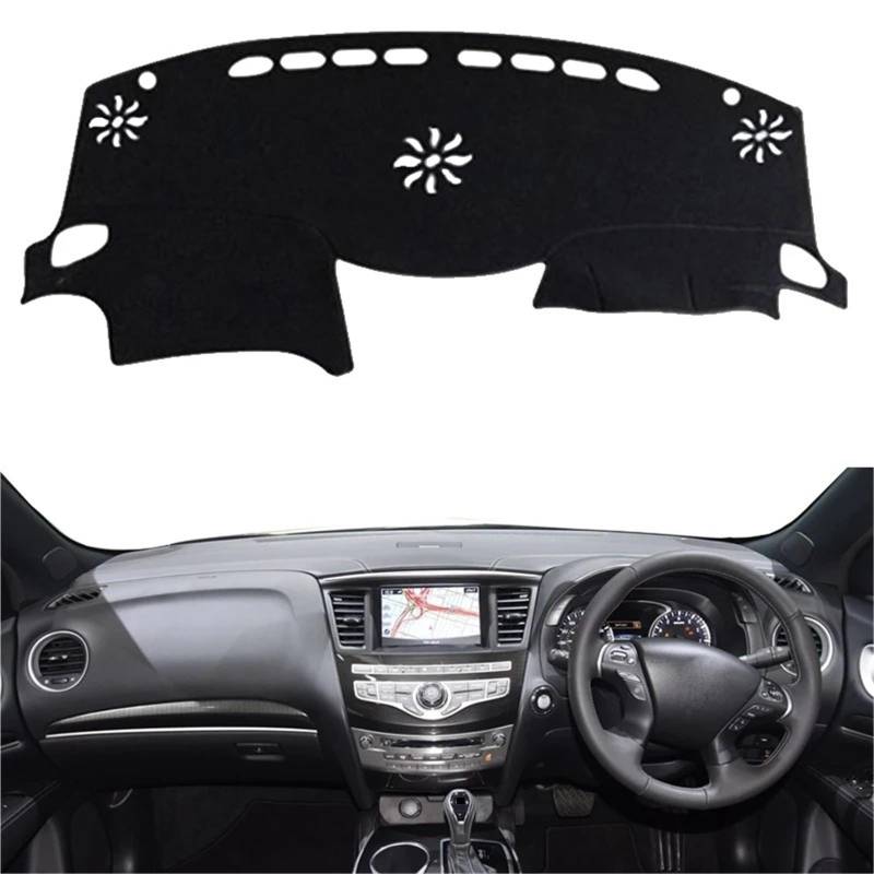 Armaturenbrett Sonnenschutz Teppich Für Infiniti QX60 JX35 2012 2013 2014 2015 2016 2017 2018 2019 2020 Teppich Schatten Pad Teppich Dashmat Auto Dashboard Abdeckung Teppich Cape(RHD Red) von URAGER
