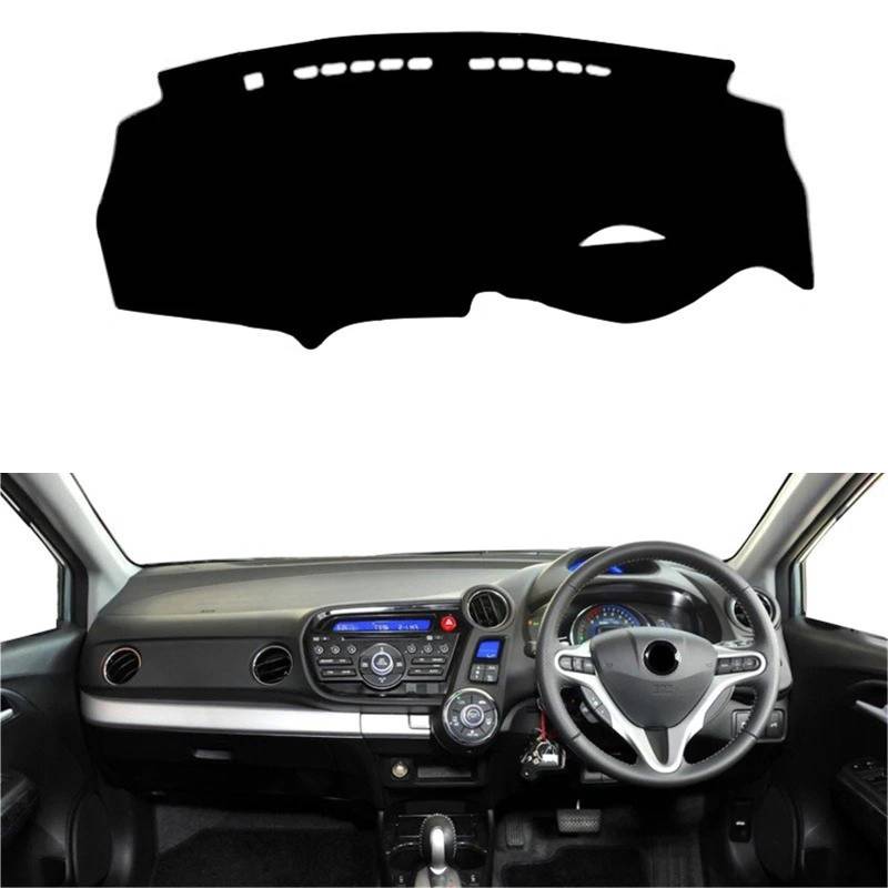 Armaturenbrett Sonnenschutz Teppich Für Insight II 2009 2010 2011 2012 2013 2014 Schutzteppich Kissen Anti-UV-Block Sun Ray Auto Auto-Armaturenbrett-Abdeckung DashMat Teppich Cape(Black RHD) von URAGER