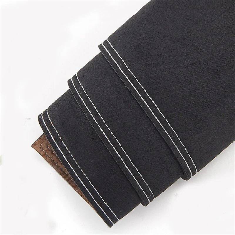Armaturenbrett Sonnenschutz Teppich Für Jeep Für Grand Für Cherokee WK2 2011-2019 Auto Dashmat Dashboard Leder Abdeckung Wildleder Dash Matte Pad Sonnenschirm Zubehör Rutschfeste(SUEDE- BLACK - WHITE) von URAGER