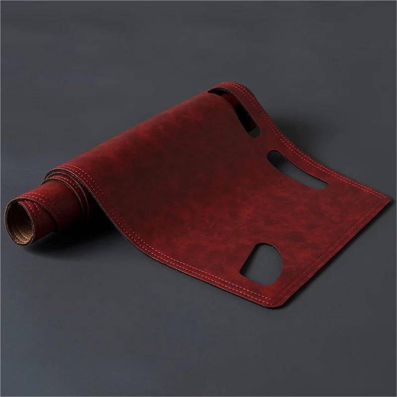 Armaturenbrett Sonnenschutz Teppich Für Jeep Für Grand Für Cherokee WK2 2011-2019 Auto Dashmat Dashboard Leder Abdeckung Wildleder Dash Matte Pad Sonnenschirm Zubehör rutschfeste(PU - All RED) von URAGER