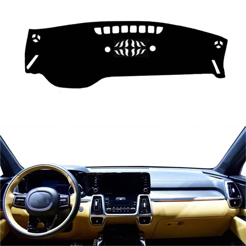 Armaturenbrett Sonnenschutz Teppich Für KIA Für Sorento 2021 2022 Auto-Armaturenbrett-Abdeckung Auto-Dash-Matte Teppich Cape Sonnenschutz Dashmat Pad(Blue LHD) von URAGER