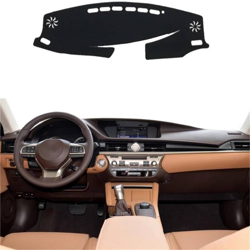 Armaturenbrett Sonnenschutz Teppich Für Lexus ES200 ES300H ES250 2014-2018 2-lagige Auto-Armaturenbrett-Abdeckung Teppich Cape Teppich Pad Teppich Dashmat Sonnenschutz(LHD Red) von URAGER