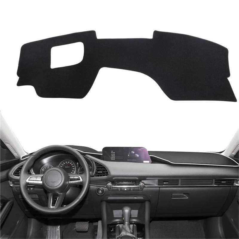 Armaturenbrett Sonnenschutz Teppich Für Mazda 3 2019 2020 2021 2022 2023 2024 Dashboard Pad Abdeckung Anti-Slip Dash Mat Dashmat Sonnenschirm Schutz Teppich(Left-Rudder HUD) von URAGER