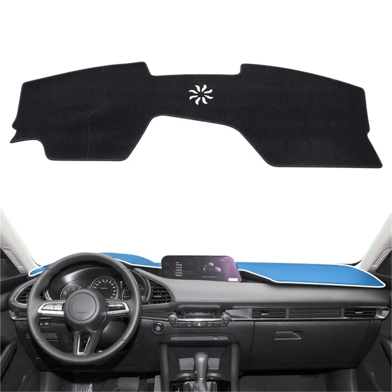Armaturenbrett Sonnenschutz Teppich Für Mazda 3 2019 2020 2021 2022 2023 2024 Dashboard Pad Abdeckung Anti-Slip Dash Mat Dashmat Sonnenschirm Schutz Teppich(Left-Rudder NO HUD) von URAGER
