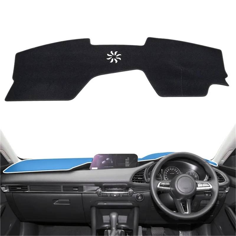 Armaturenbrett Sonnenschutz Teppich Für Mazda 3 2019 2020 2021 2022 2023 2024 Dashboard Pad Abdeckung Anti-Slip Dash Mat Dashmat Sonnenschirm Schutz Teppich(Right-Rudder NO HUD) von URAGER