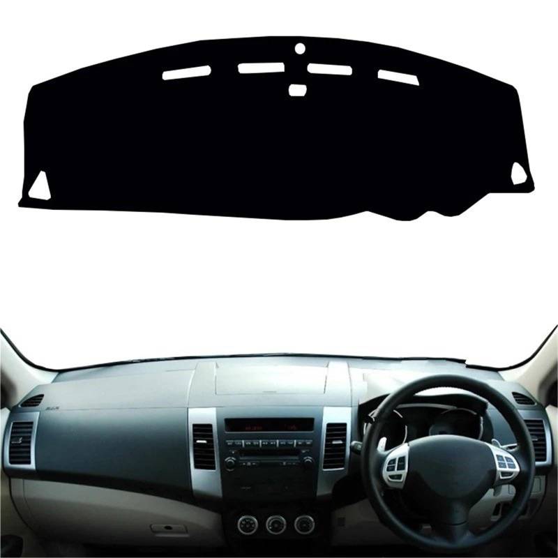 Armaturenbrett Sonnenschutz Teppich Für Mitsubishi Für Outlander 2. Generation CW/ZG/ZH 2006-2012 Sonnenschutz Auto Cape Auto Armaturenbrettabdeckung Armaturenbrettmatte Teppich Teppich(RHD Red Trim) von URAGER