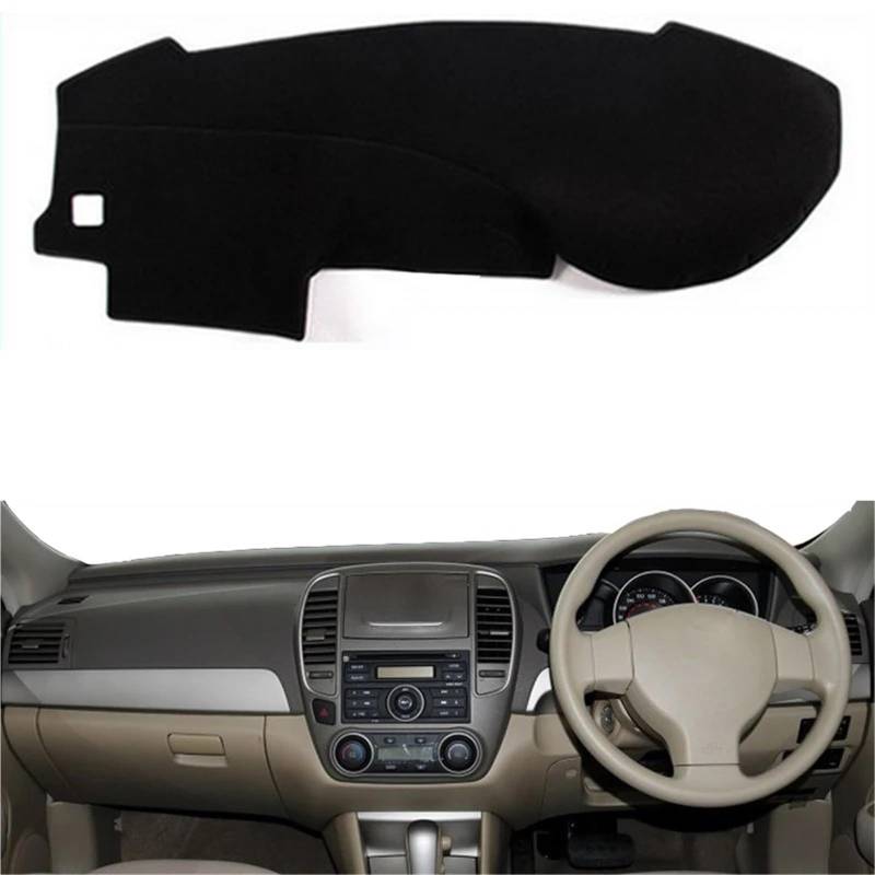 Armaturenbrett Sonnenschutz Teppich Für Nissan Für Bluebird Sylphy Almera G11 2005-2012 Auto Armaturenbrettabdeckung Armaturenbrettmatte Auto DashMat Pad Armaturenbrettabdeckung(Schwarz) von URAGER