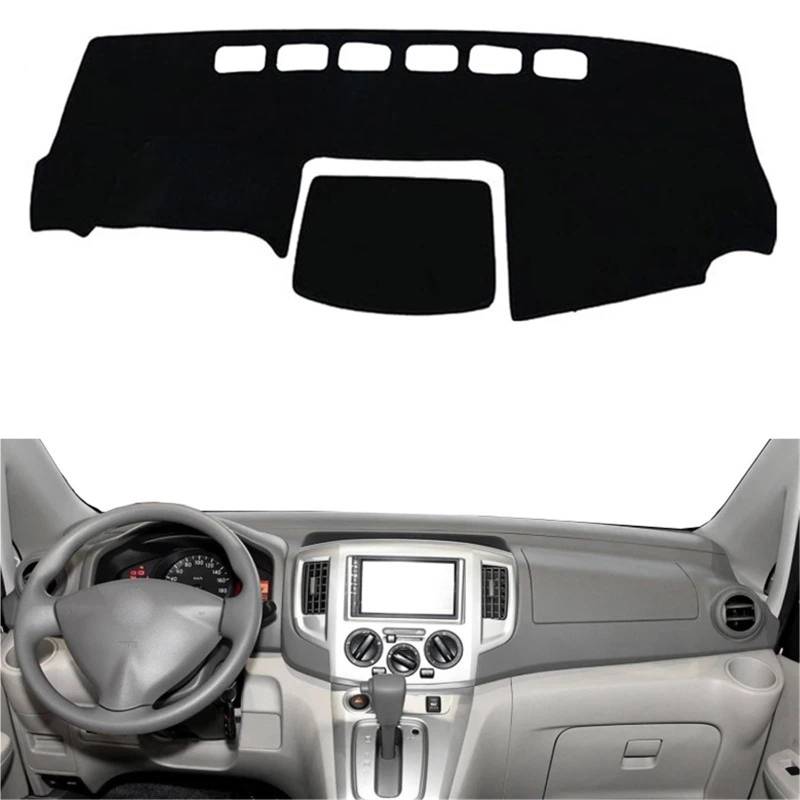 Armaturenbrett Sonnenschutz Teppich Für Nissan Für NV200 2010-2018 LHD RHD 2-lagige Auto-Armaturenbrett-Abdeckung Teppich-Cape-Teppich-Pad Teppich-Dashmat-Sonnenschutz-Pad(LHD Red) von URAGER