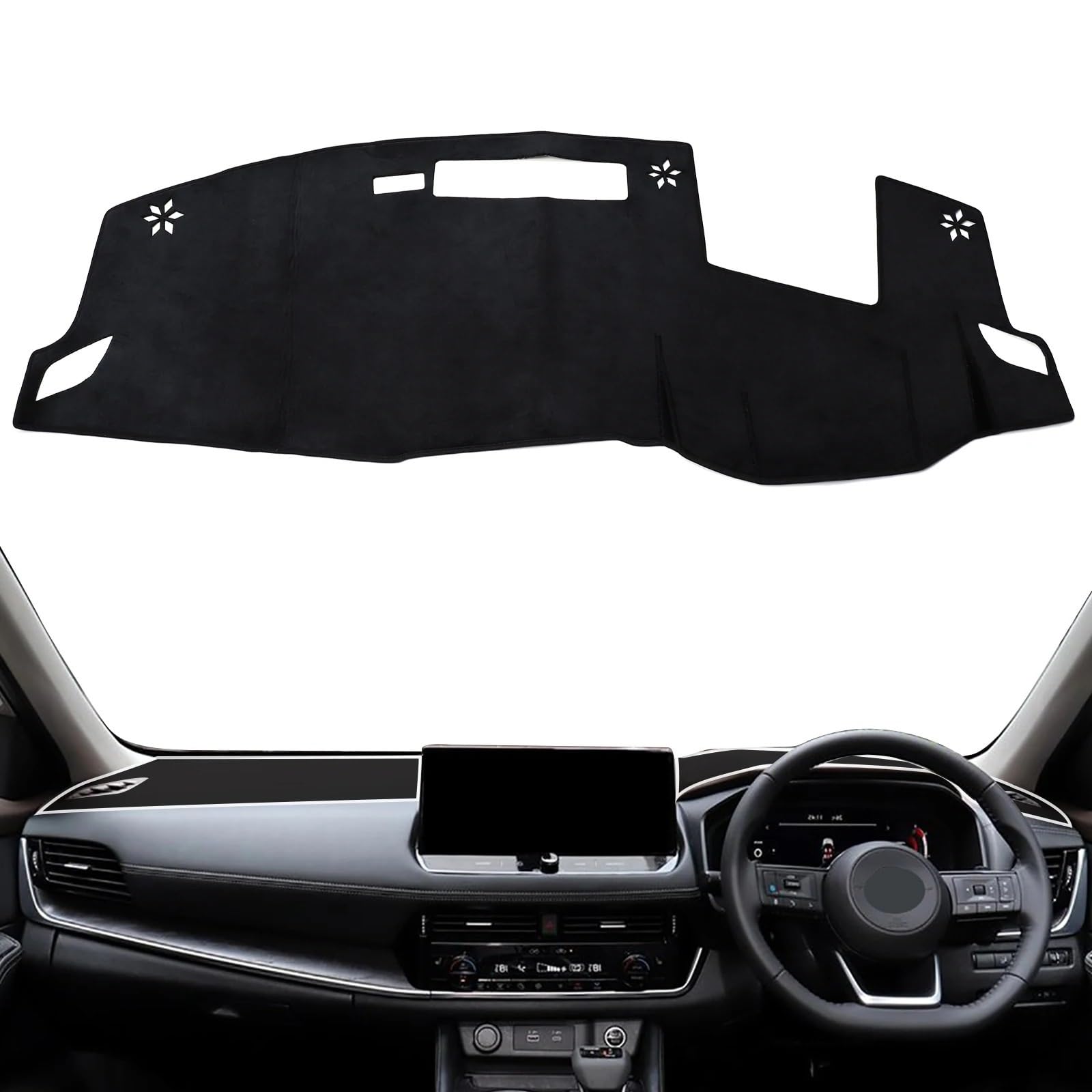 Armaturenbrett Sonnenschutz Teppich Für Nissan Für X-Trail Für XTrail T33 Für Rogue 2021 2022 2023 2024 Auto-Armaturenbrettmatte Dash Mat Dashmat Sonnenschutz-Schutzteppich(RHD HUD) von URAGER