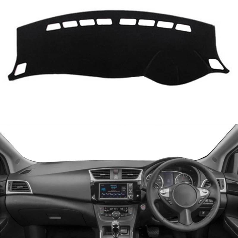 Armaturenbrett Sonnenschutz Teppich Für Nissan Pulsar/Sylphy B17 Limousine 2013-2017 Auto-Armaturenbrett-Abdeckung Armaturenbrett-Matte CapeNon-Rutsch-Sonnenschutz-Teppichunterlage(Rot) von URAGER