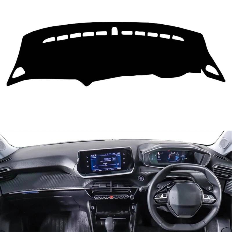 Armaturenbrett Sonnenschutz Teppich Für Peugeot 2008 E-2008 GT Auto Armaturenbrett-Abdeckung Armaturenbrett-Matte Teppich Cape Anti-Sonnenschutz Sonnenschutz Auto Innenschutz Teppich(Red RHD) von URAGER