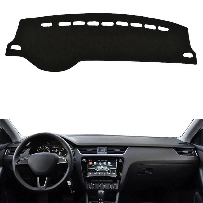 Armaturenbrett Sonnenschutz Teppich Für Skoda Für Octavia MK3 A7 2013 2014 2015 2016 2017 2018 Auto Armaturenbrett Abdeckung Matte rutschfeste Pad Teppich Anti-UV Sonnenschutz(Blau) von URAGER