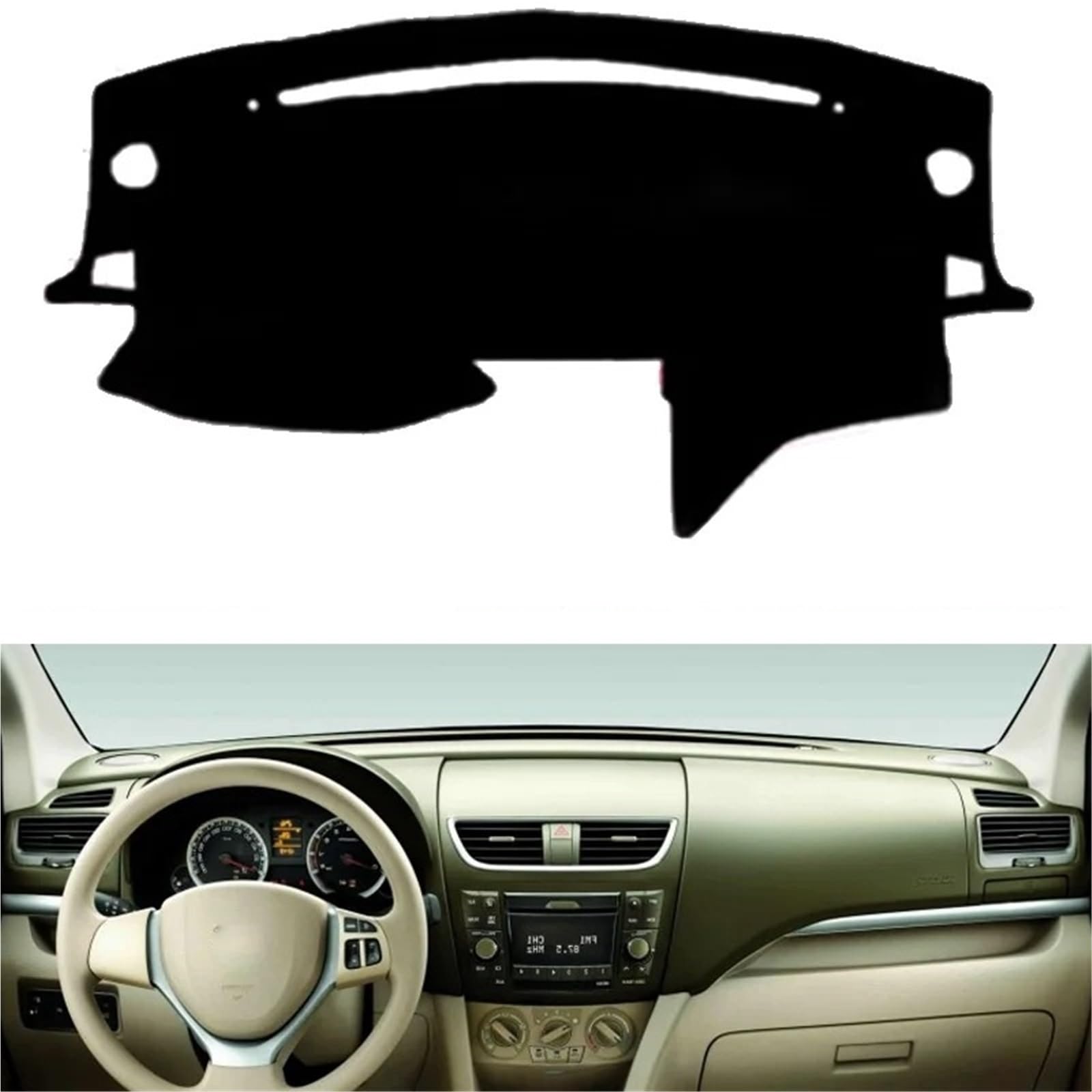 Armaturenbrett Sonnenschutz Teppich Für Suzuki Für Ertiga 2012-2017 Dashmat Pad Teppich Armaturenbrettabdeckung Auto Sonnenschutz Auto Armaturenbrettabdeckung Armaturenbrettmatte(Left-Red) von URAGER