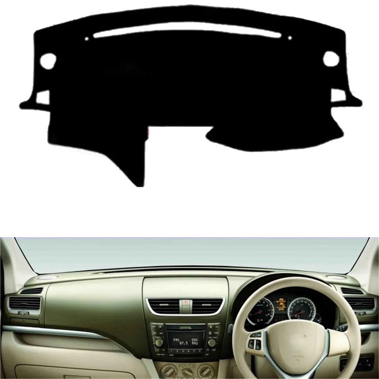 Armaturenbrett Sonnenschutz Teppich Für Suzuki Für Ertiga 2012-2017 Dashmat Pad Teppich Armaturenbrettabdeckung Auto Sonnenschutz Auto Armaturenbrettabdeckung Armaturenbrettmatte(Right-Red) von URAGER