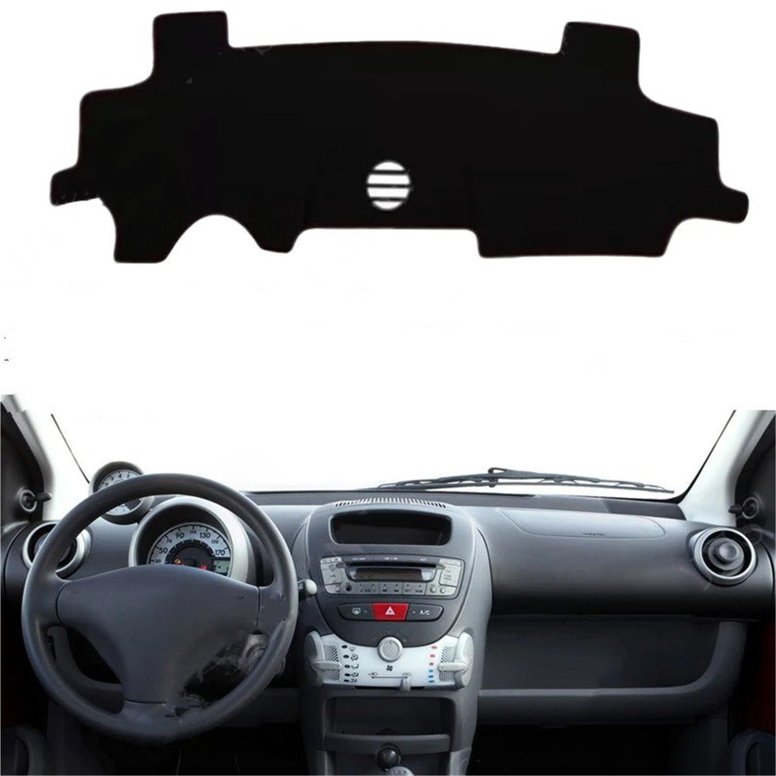 Armaturenbrett Sonnenschutz Teppich Für Toyota Aygo AB10 AB20 AB302005 2006 2007 2008-2014 Auto Dashboard Abdeckung Anti-rutsch-Matte Pad Sonnenschirm Dashmat Schützen(Blue Edge,Left Hand Drive) von URAGER