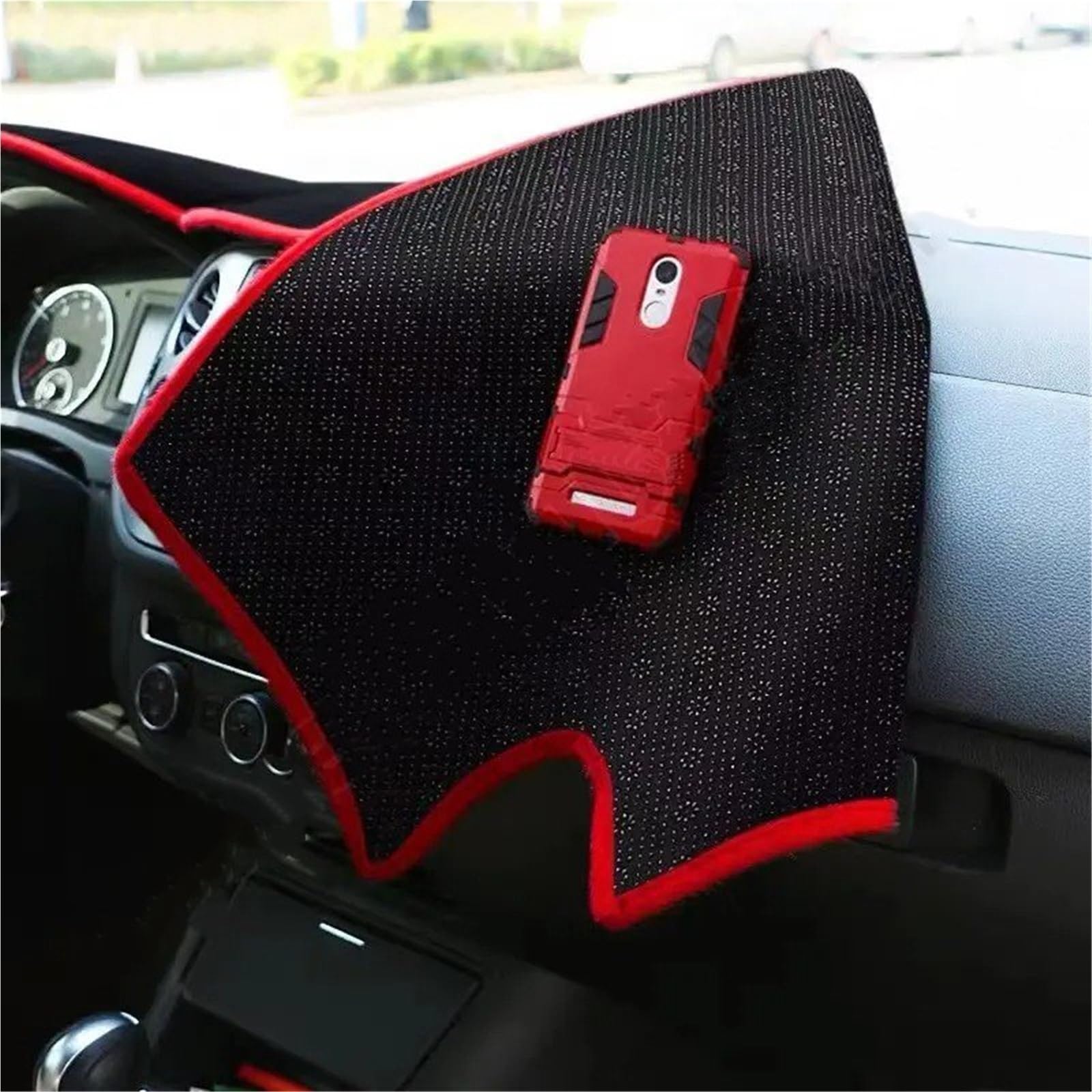 Armaturenbrett Sonnenschutz Teppich Für Toyota Für Avensis 2003 2004 2005 2006 2007 2008 2009 Armaturenbrett-Abdeckungsmatte Sonnenschutz Lichtschutzmatte Teppiche Anti-UV(Black Edge,(Model B) LHD) von URAGER