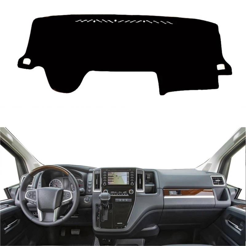Armaturenbrett Sonnenschutz Teppich Für Toyota Für Granvia Majesty 2020 Auto-Armaturenbrett-Abdeckung Auto-Armaturenbrett-Matte Teppichumhang Sonnenschutz Dashmat Anti-Schmutz(Blue LHD) von URAGER
