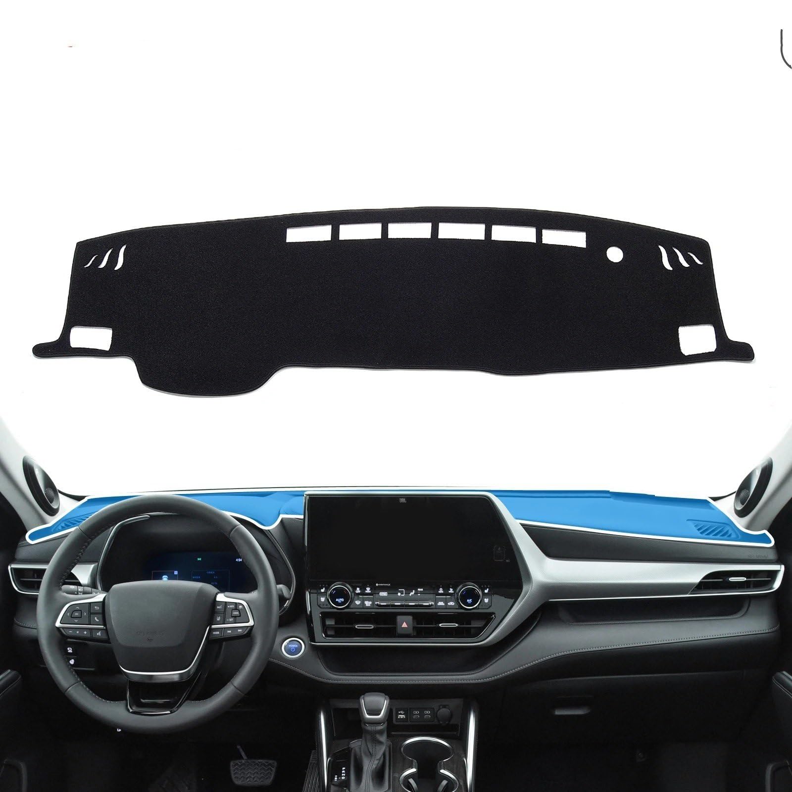 Armaturenbrett Sonnenschutz Teppich Für Toyota Für Highlander Kluger 2020 2021 2022 2023 2024 Auto Dashboard Mat Dash Mat Dashmat Sonnenschirm Schutz Teppich(Black LHD NO HUD) von URAGER