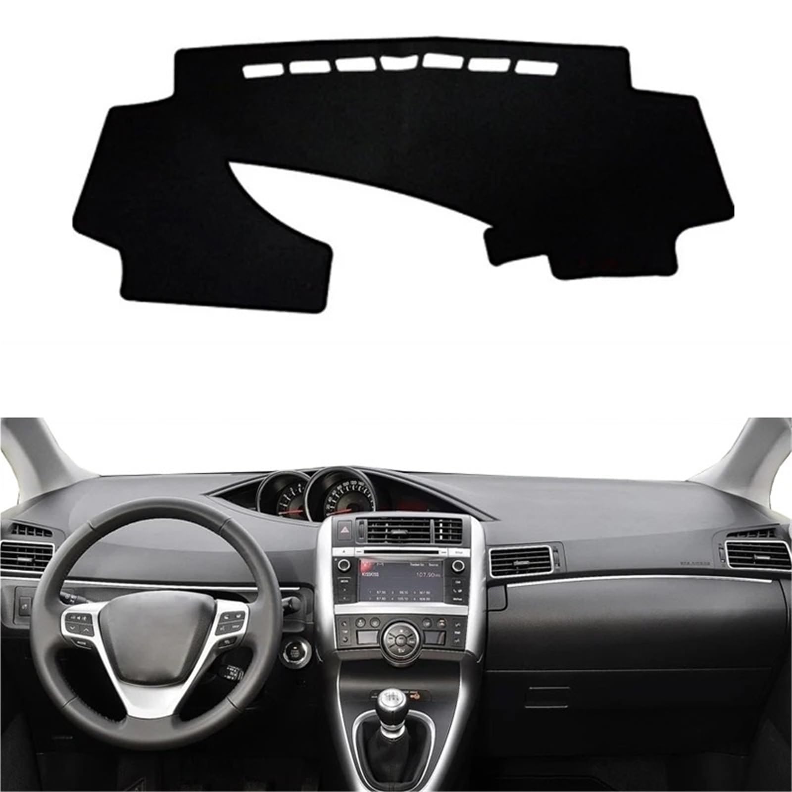 Armaturenbrett Sonnenschutz Teppich Für Toyota Für Verso AR20 2009 2010 2011 2012 2013 2014 2015-2018 LHD RHD Auto Dashboard Abdeckung Teppich Dash Matte Kissen Anti-Sonne(LHD Red) von URAGER