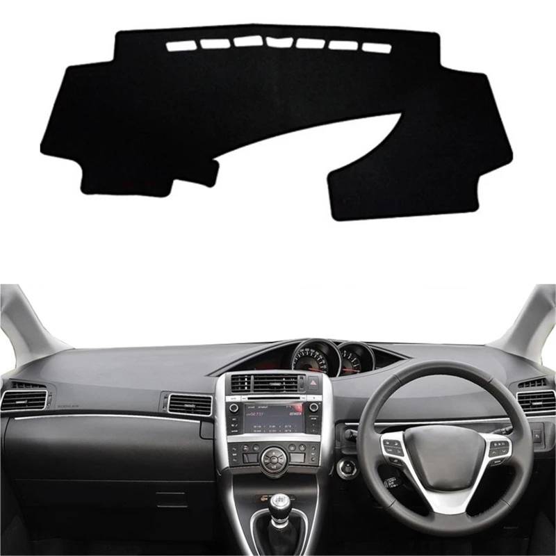 Armaturenbrett Sonnenschutz Teppich Für Toyota Für Verso AR20 2009 2010 2011 2012 2013 2014 2015-2018 LHD RHD Auto Dashboard Abdeckung Teppich Dash Matte Kissen Anti-Sonne(RHD Black) von URAGER