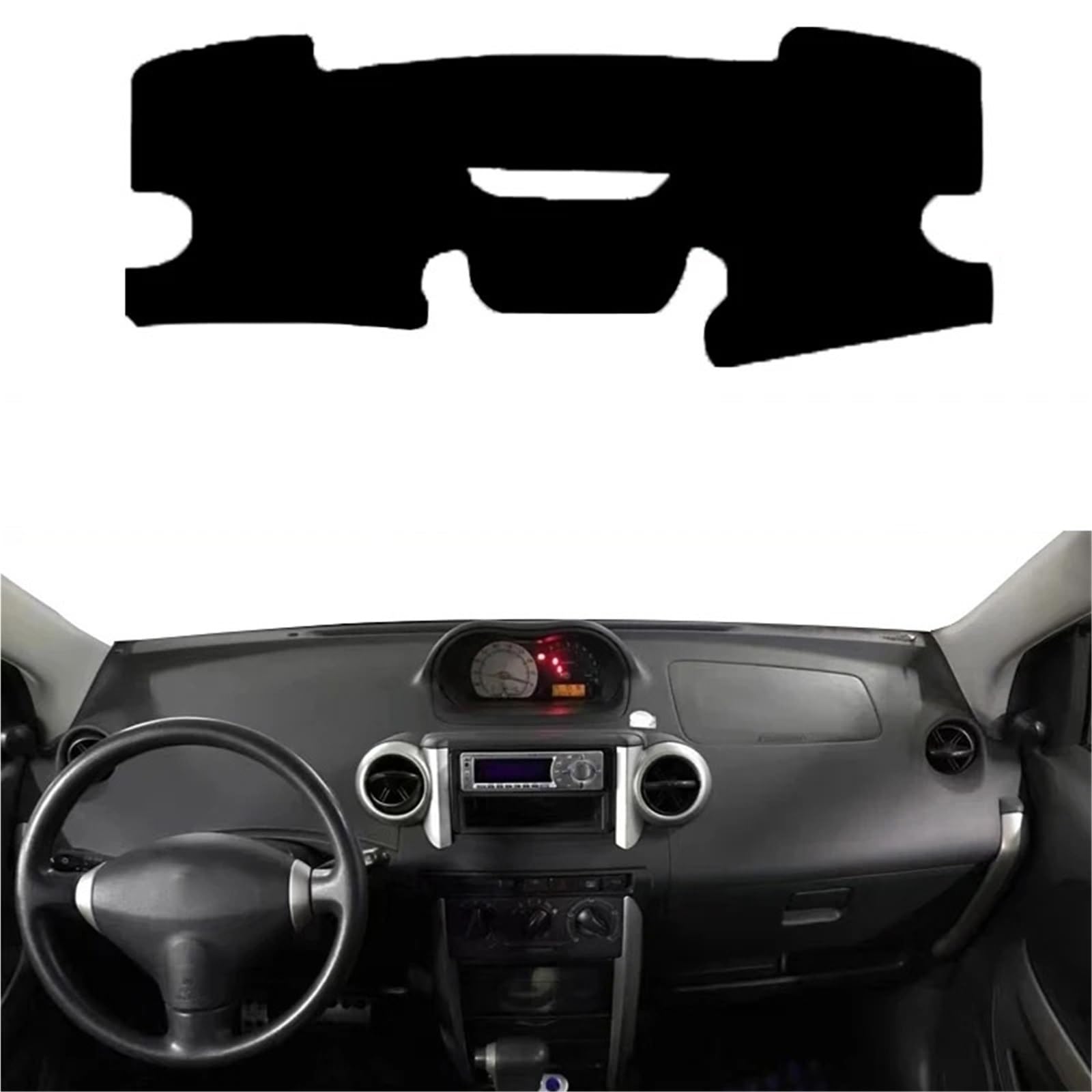 Armaturenbrett Sonnenschutz Teppich Für Toyota IST 2001 2002 2003 2004 2005 Auto Dashboard Abdeckung DashMat Teppich Cape Konsole Protector Sonnenschutz Automobil Innen(Red LHD) von URAGER