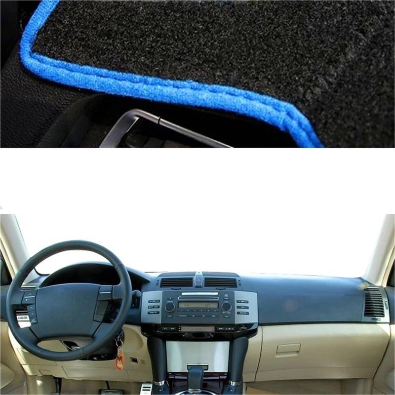 Armaturenbrett Sonnenschutz Teppich Für Toyota Mark X 2004-2009 Reiz 2005-2009 Auto Armaturenbrett Abdeckung Dash Matte Teppich Cape Auto Sonnenschutz Anti-Sonne UV Anti-schmutzig(Blue LHD) von URAGER