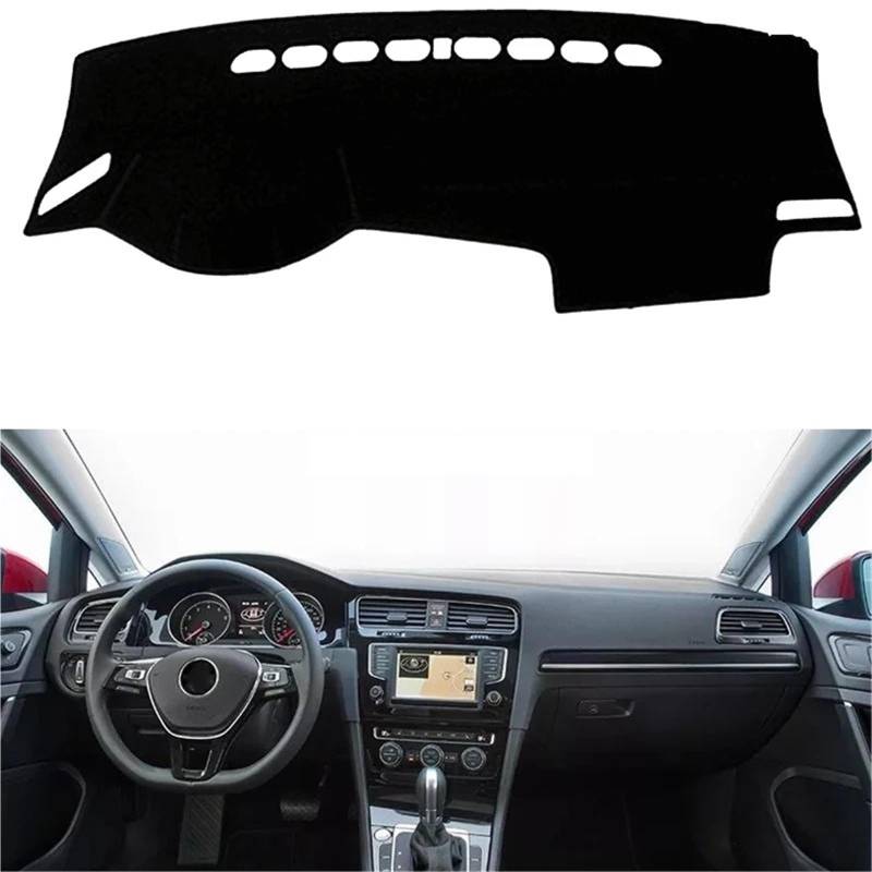 Armaturenbrett Sonnenschutz Teppich Für VW Für Golf 7 MK7 Für Golf 2013 2014 2015 2016 2017 2018 Anti-dity 2 Schichten Auto Innere Armaturenbrett Abdeckung DashMat Teppich Cape(A) von URAGER